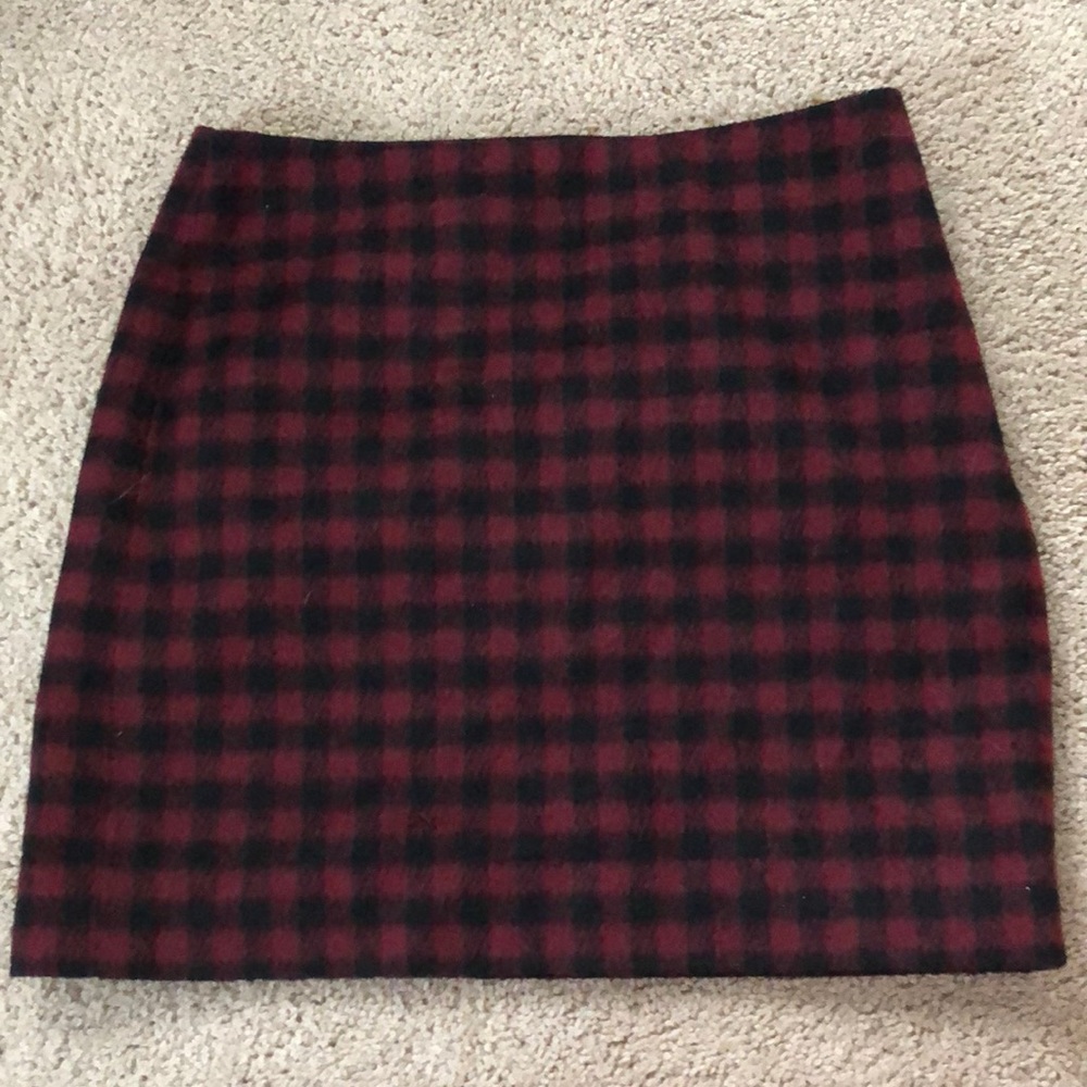 Madewell plaid skirt